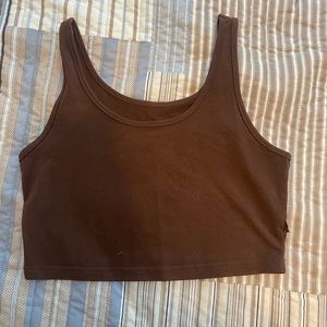 Brown Crop Top from Shein